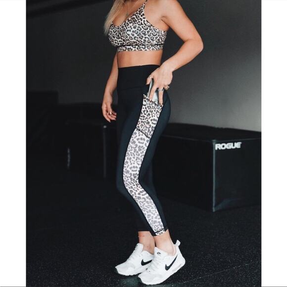 Zyia Brilliant Leopard Print Legging Black Size 2 - Picture 1 of 8